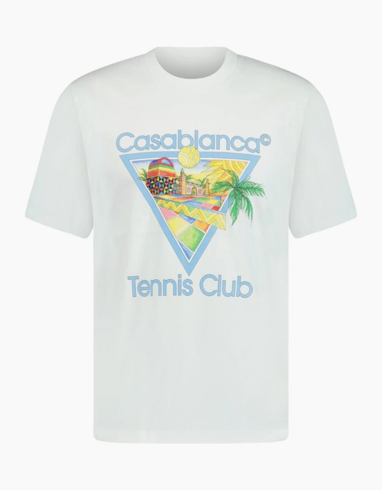 Casablanca Blue 'Tennis Club' T-Shirt White