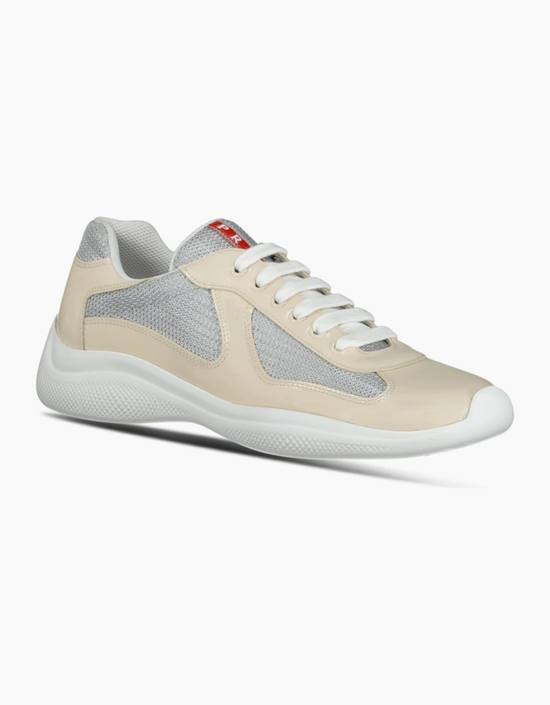 Prada Americas Cup Sneakers Beige & Grey Mesh