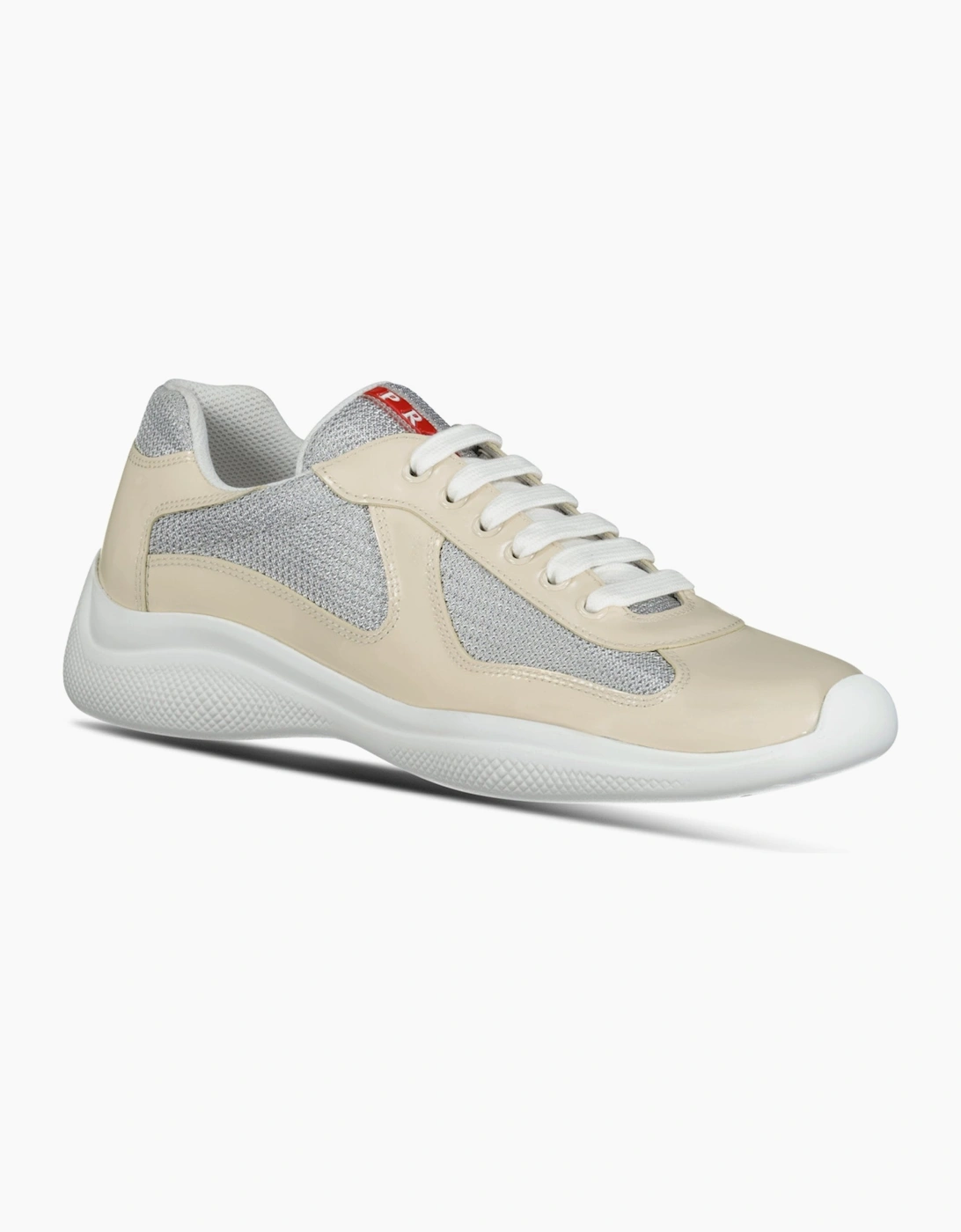 Prada Americas Cup Sneakers Beige & Grey Mesh