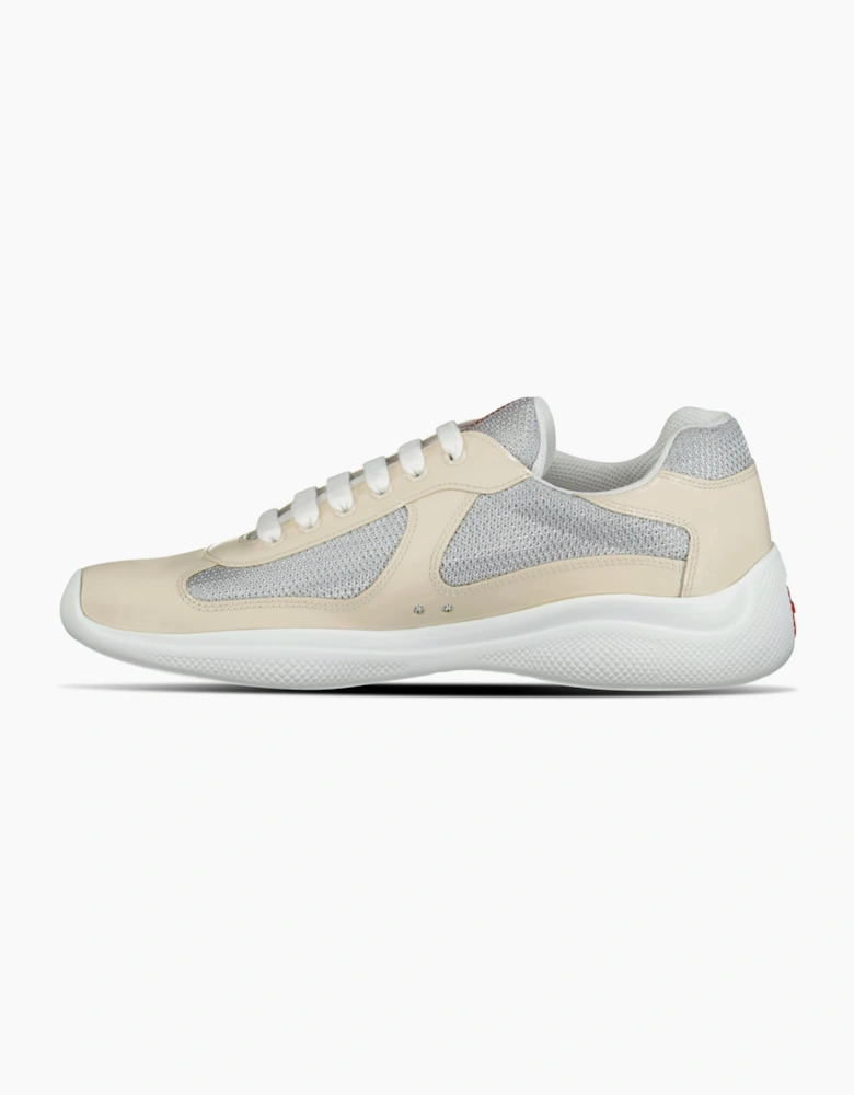Prada Americas Cup Sneakers Beige & Grey Mesh