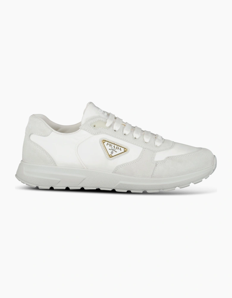 Prada Prax 2.0 Re-Nylon & Suede Sneakers White