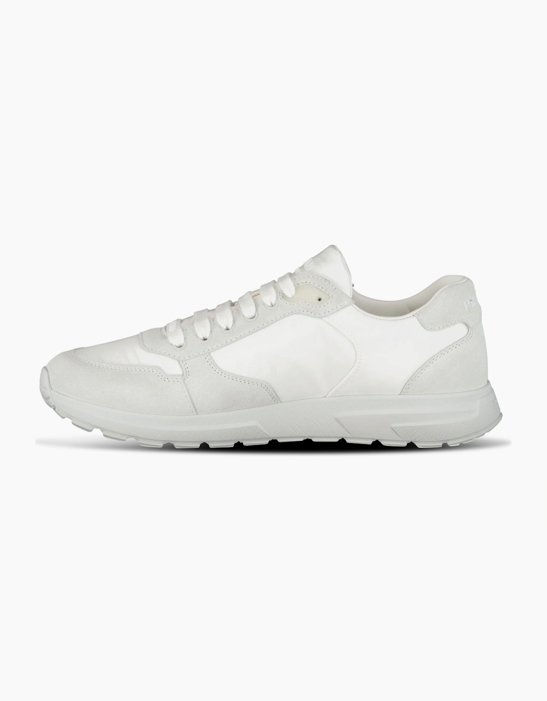 Prada Prax 2.0 Re-Nylon & Suede Sneakers White