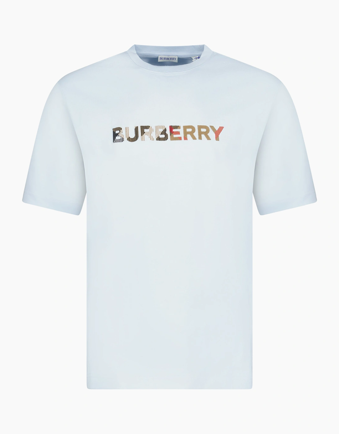 Burberry Check Logo Embroidered T-Shirt Blue, 4 of 3