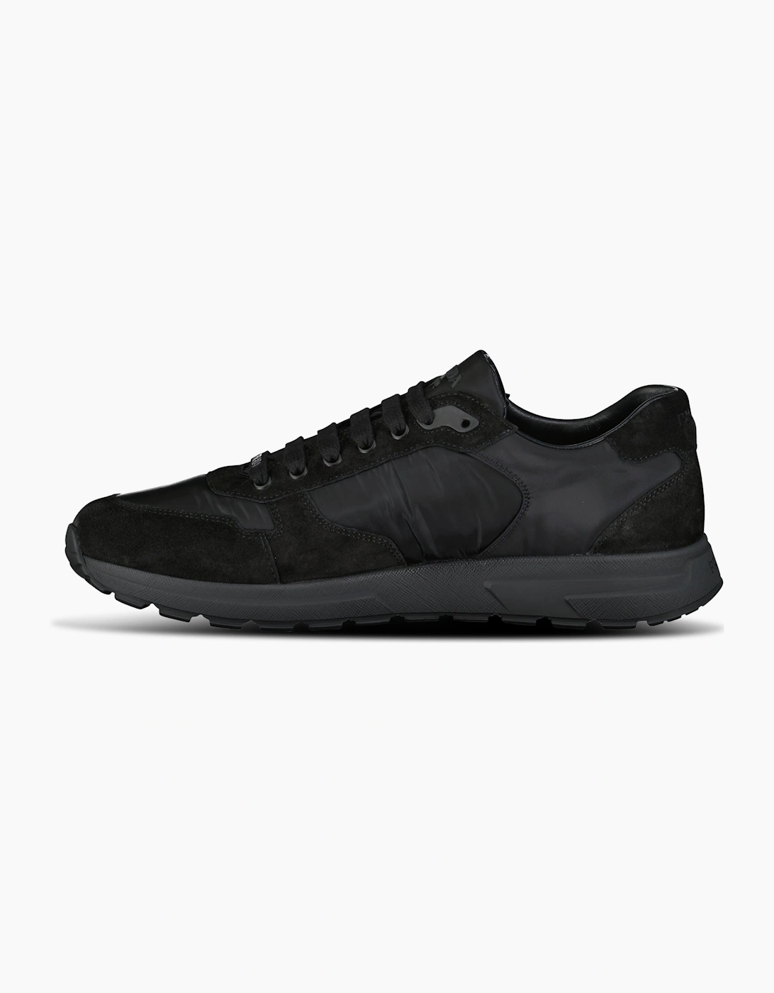 Prada Prax 2.0 Re-Nylon & Suede Sneakers Black