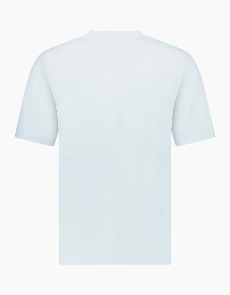 Burberry Check Logo Embroidered T-Shirt Blue