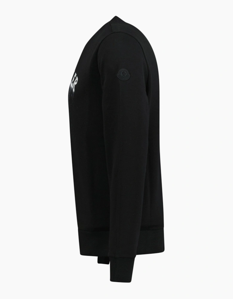 Moncler Spray Logo Sweatshirt Black