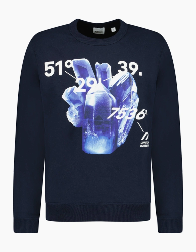 Burberry 'Heathcliff' Print Sweatshirt Navy