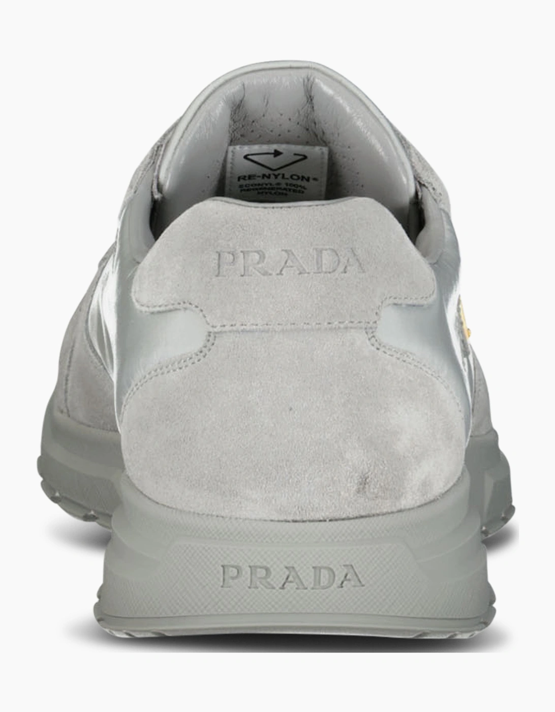 Prada Prax 2.0 Re-Nylon & Suede Sneakers Cloudy Grey