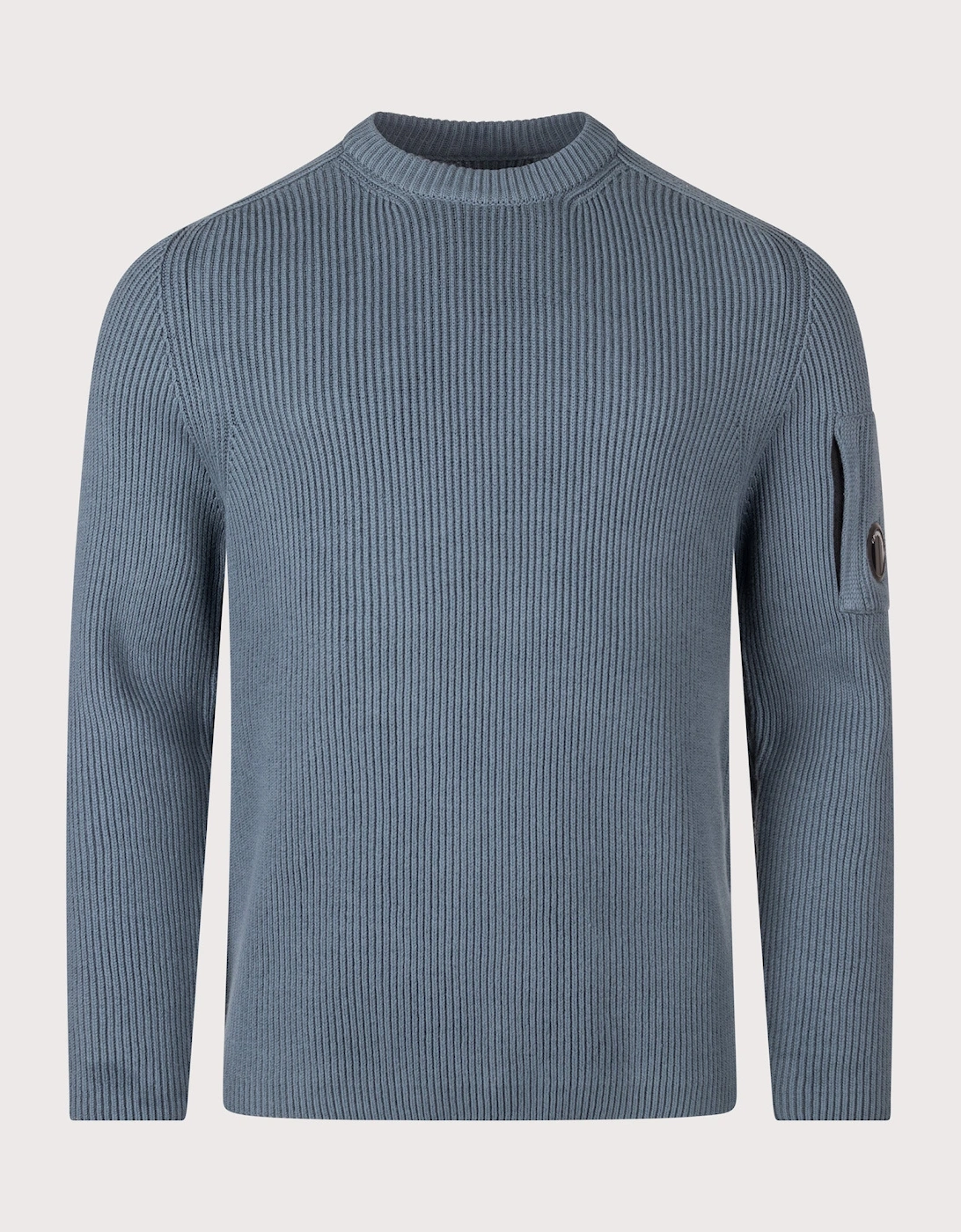 Full Rib Cotton Crewneck Lens Jumper