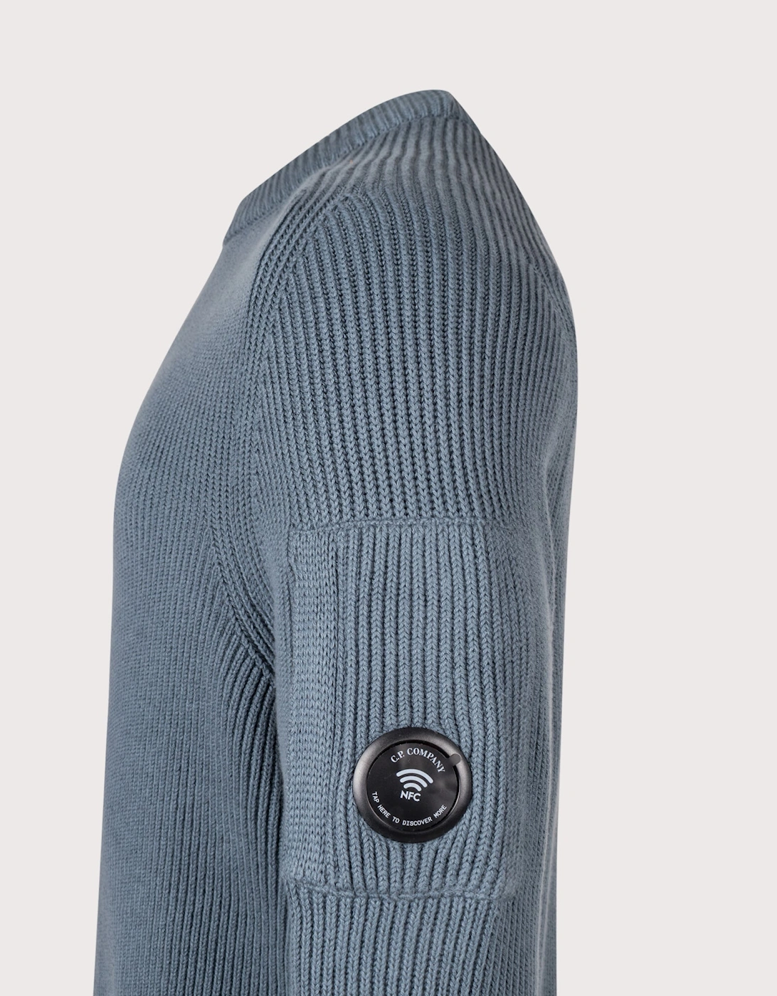 Full Rib Cotton Crewneck Lens Jumper