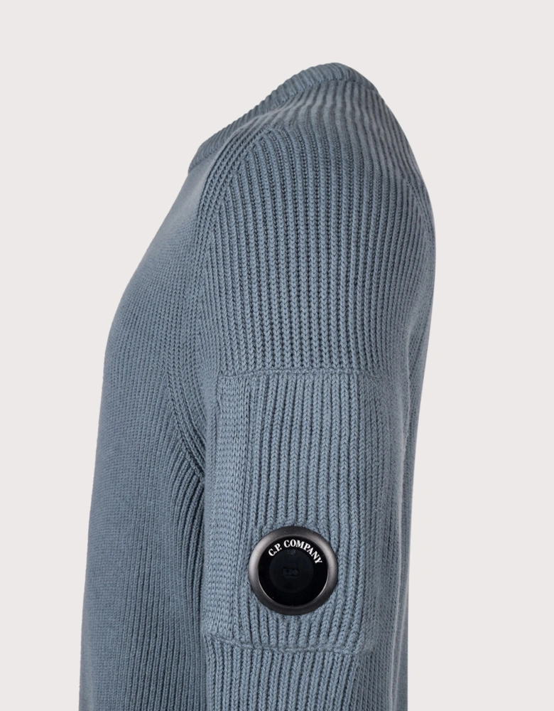 Full Rib Cotton Crewneck Lens Jumper