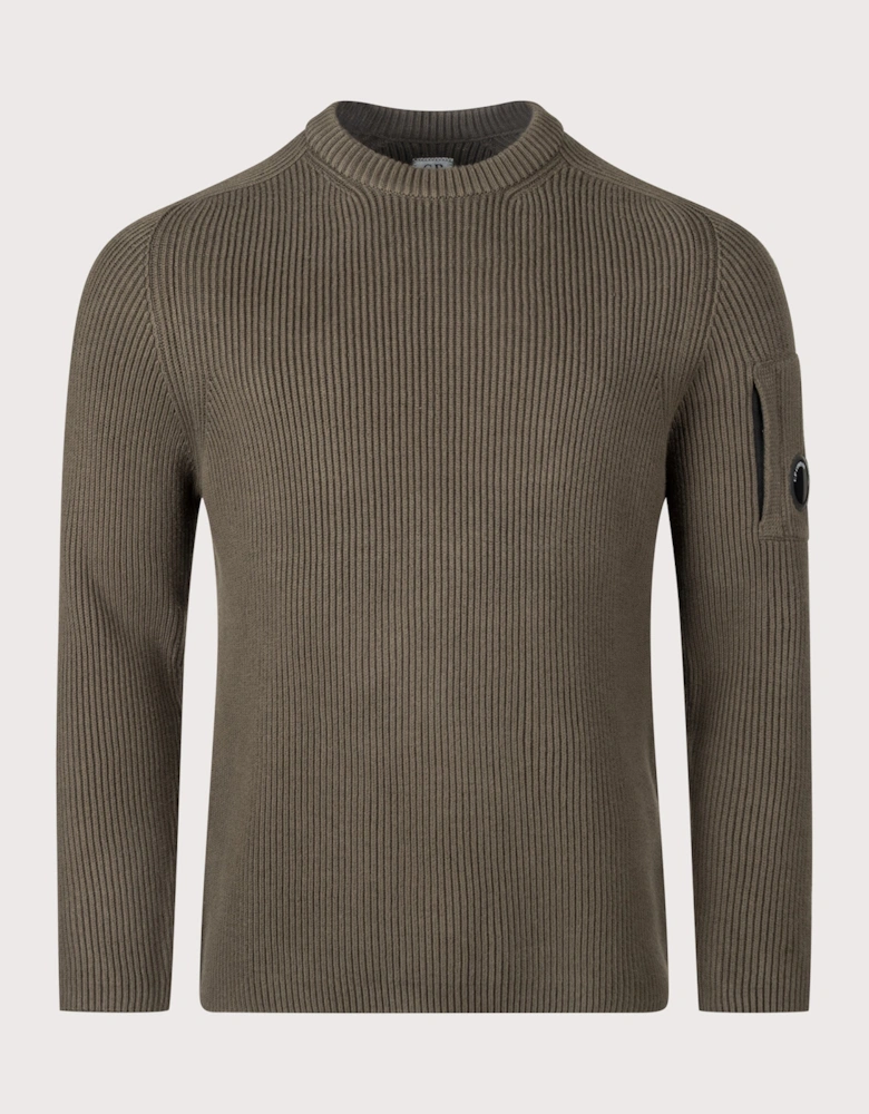 Full Rib Cotton Crewneck Lens Jumper