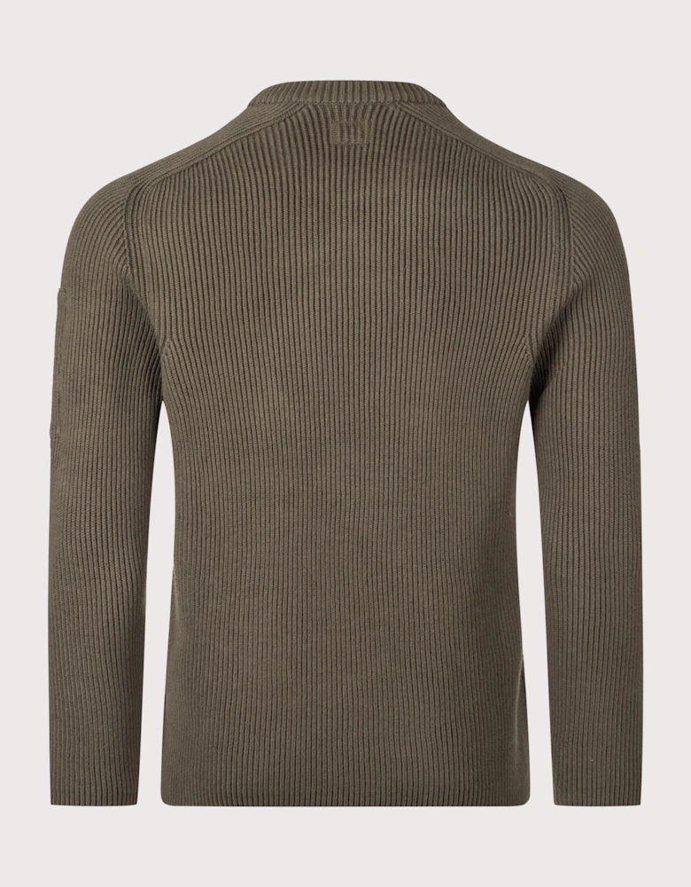 Full Rib Cotton Crewneck Lens Jumper
