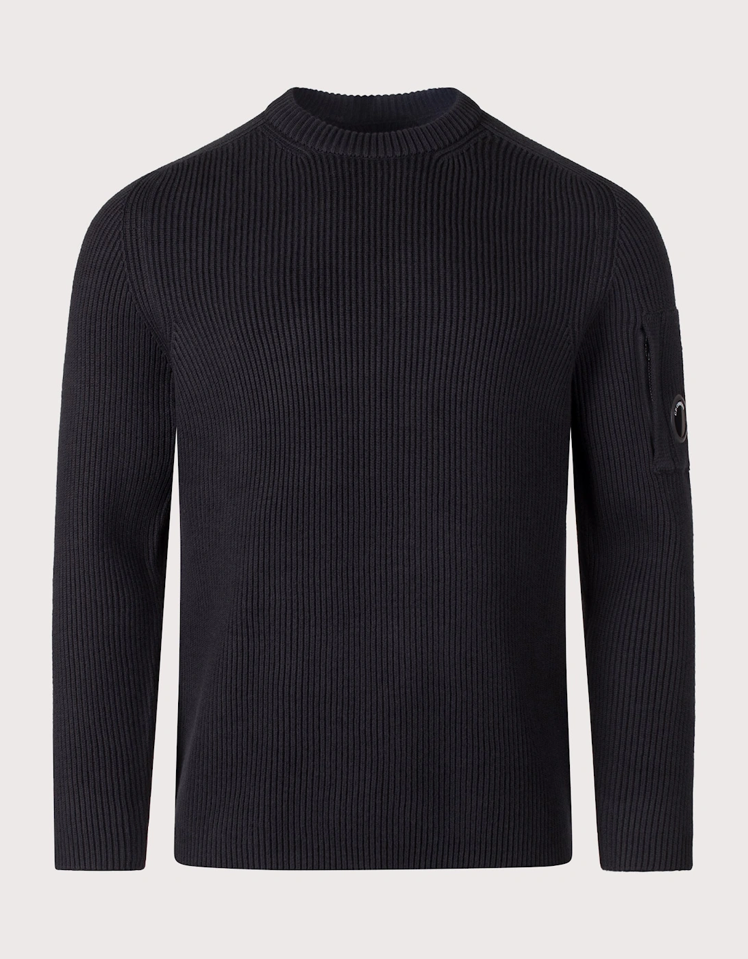 Full Rib Cotton Crewneck Lens Jumper
