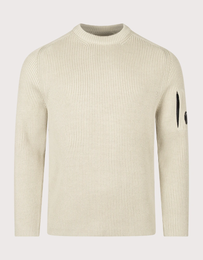Full Rib Cotton Crewneck Lens Jumper