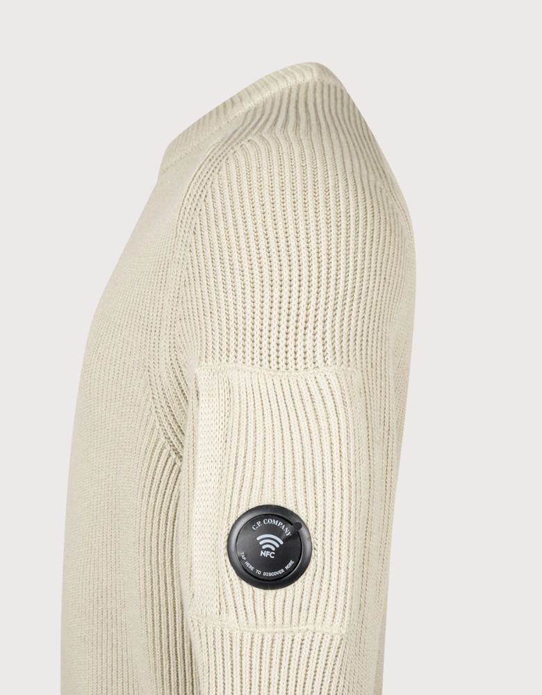Full Rib Cotton Crewneck Lens Jumper