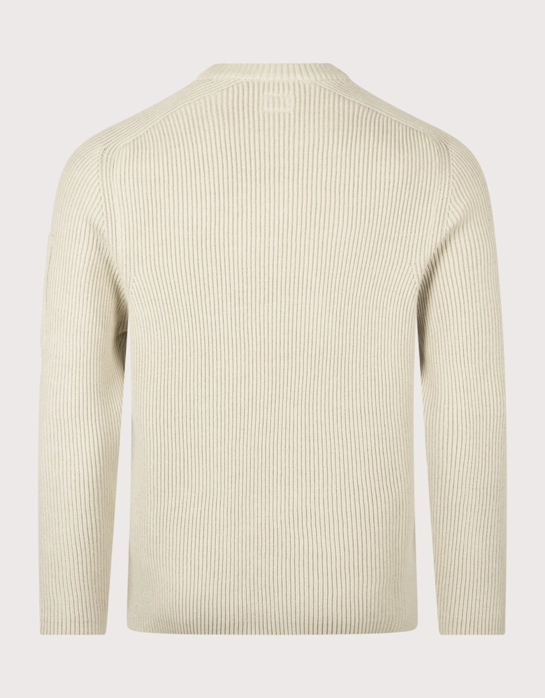Full Rib Cotton Crewneck Lens Jumper