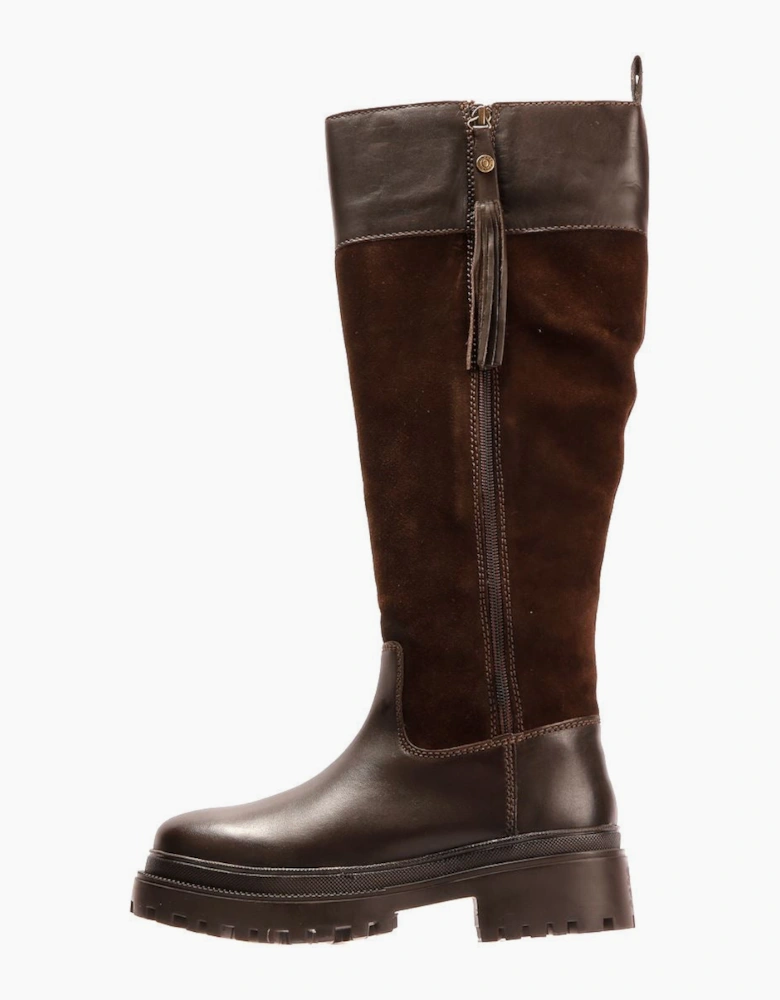 Osprey London The Bramble Tall Leather Women's Chocolate Burnish Boots