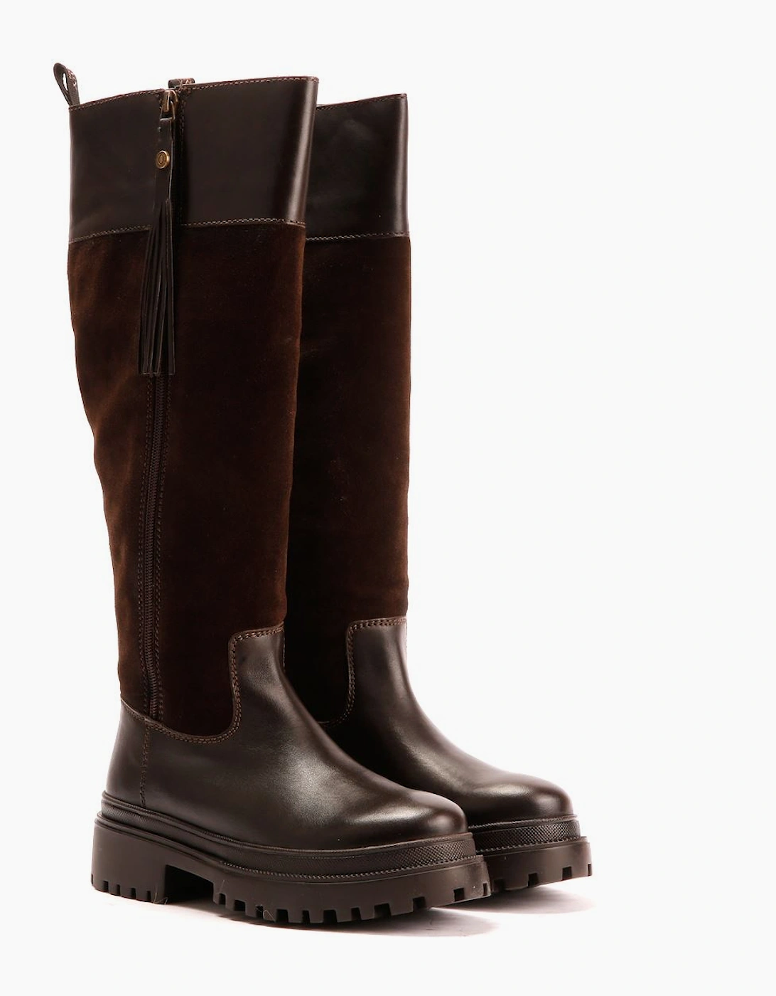 Osprey London The Bramble Tall Leather Women's Chocolate Burnish Boots