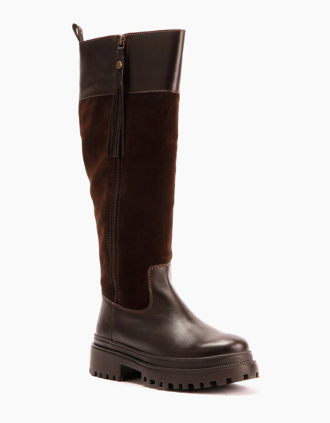 Osprey London The Bramble Tall Leather Women's Chocolate Burnish Boots