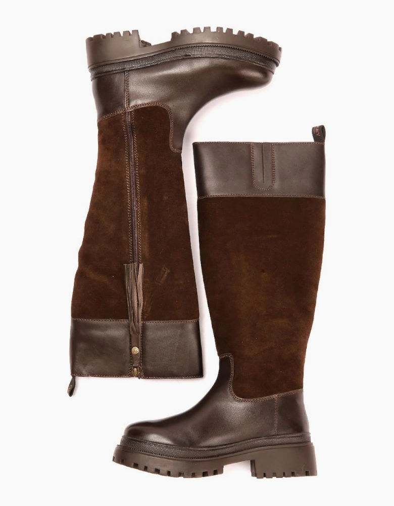 Osprey London The Bramble Tall Leather Women's Chocolate Burnish Boots