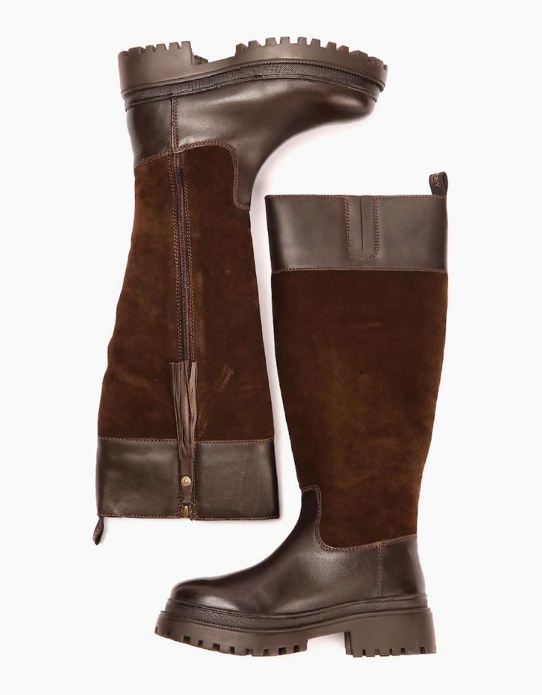 Osprey London The Bramble Tall Leather Women's Chocolate Burnish Boots