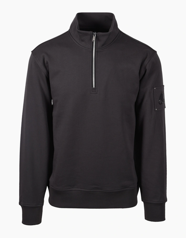 MOOSE KNUCKLES HARTSFIELD HALF ZIP CEMENT