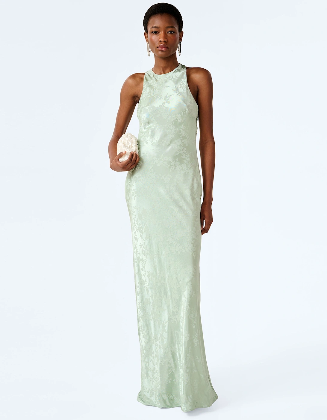 Jai Jacquard Dress in Sage, 7 of 6