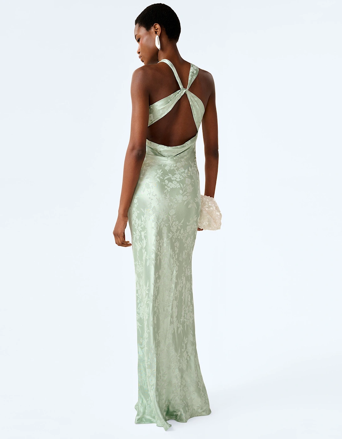 Jai Jacquard Dress in Sage