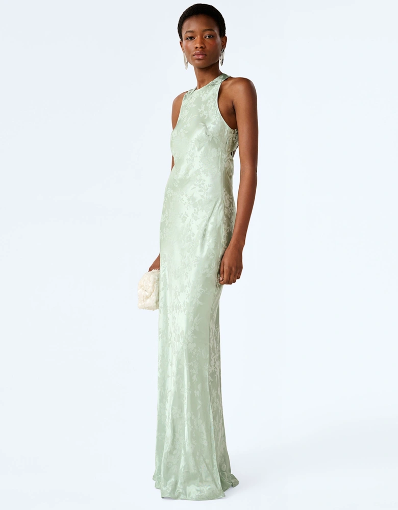 Jai Jacquard Dress in Sage