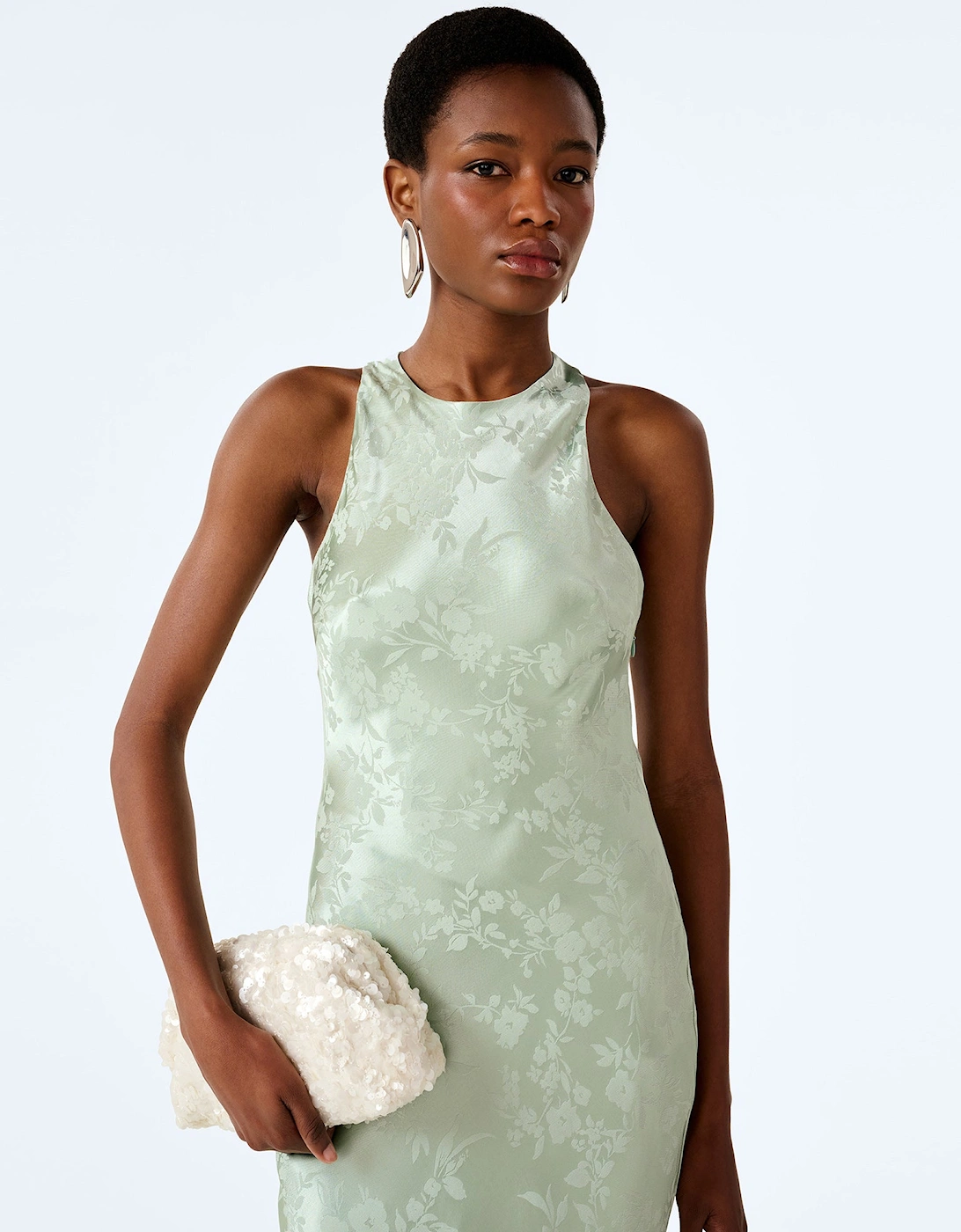 Jai Jacquard Dress in Sage