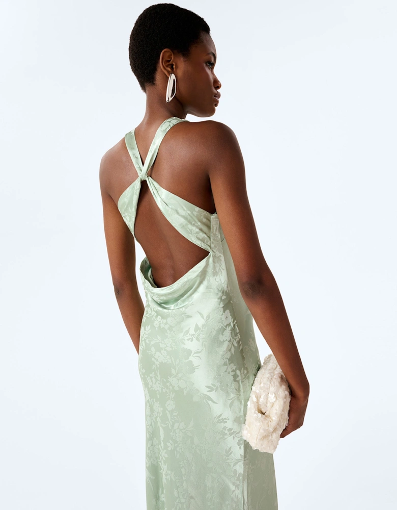 Jai Jacquard Dress in Sage