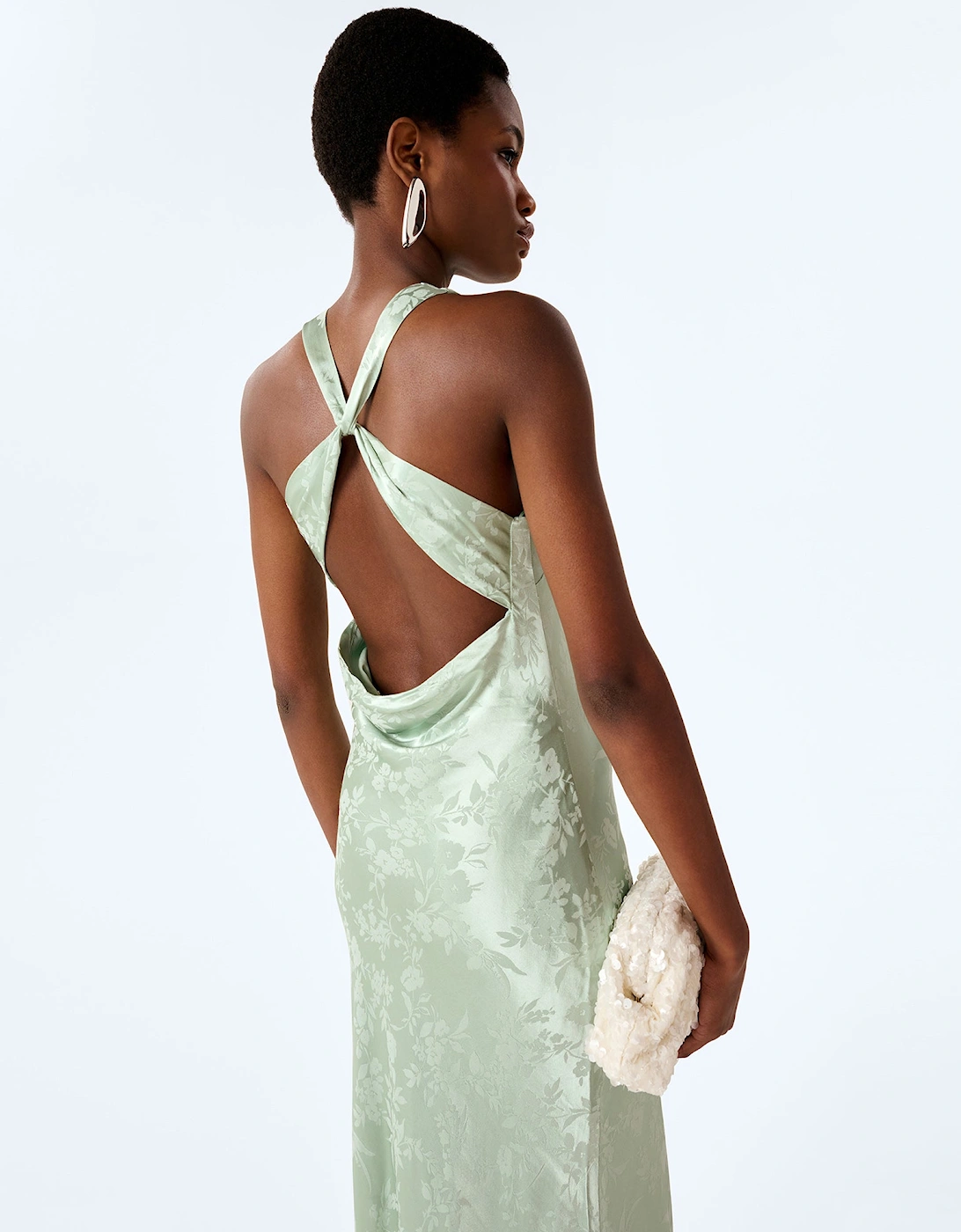 Jai Jacquard Dress in Sage