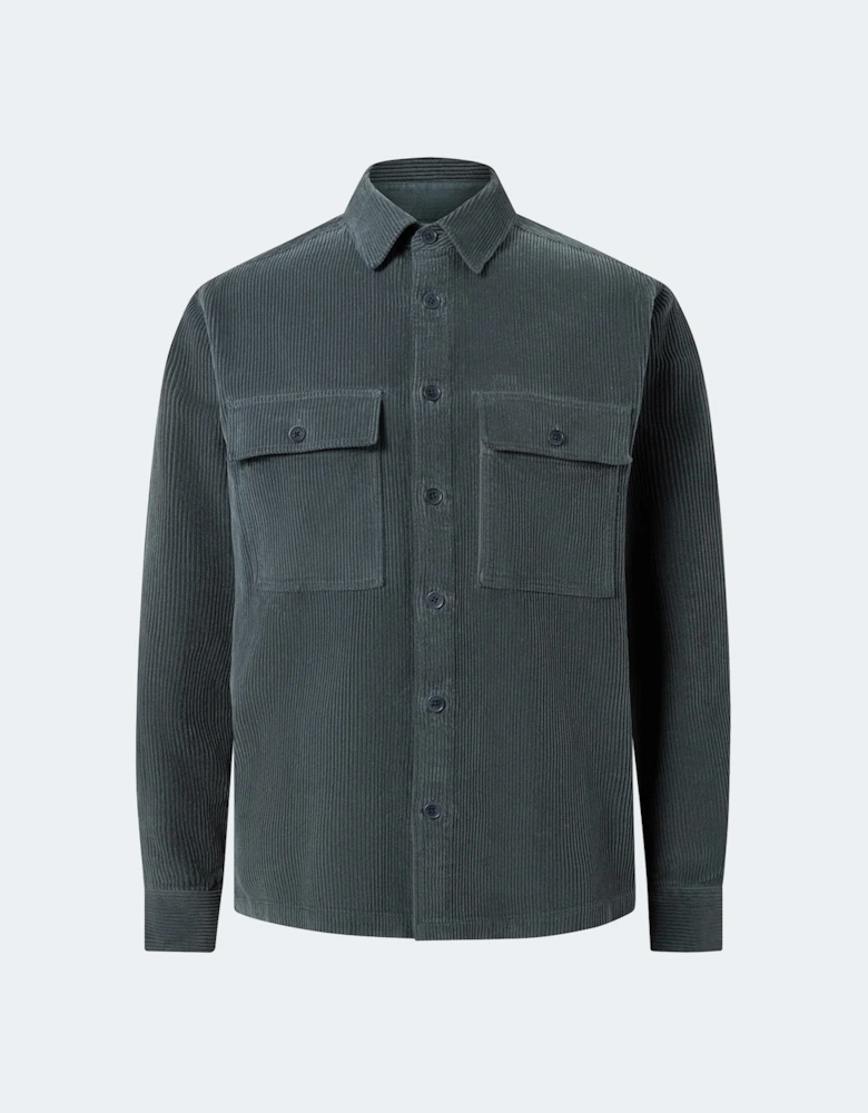 Ravine Corduory Overshirt Petrol Blue