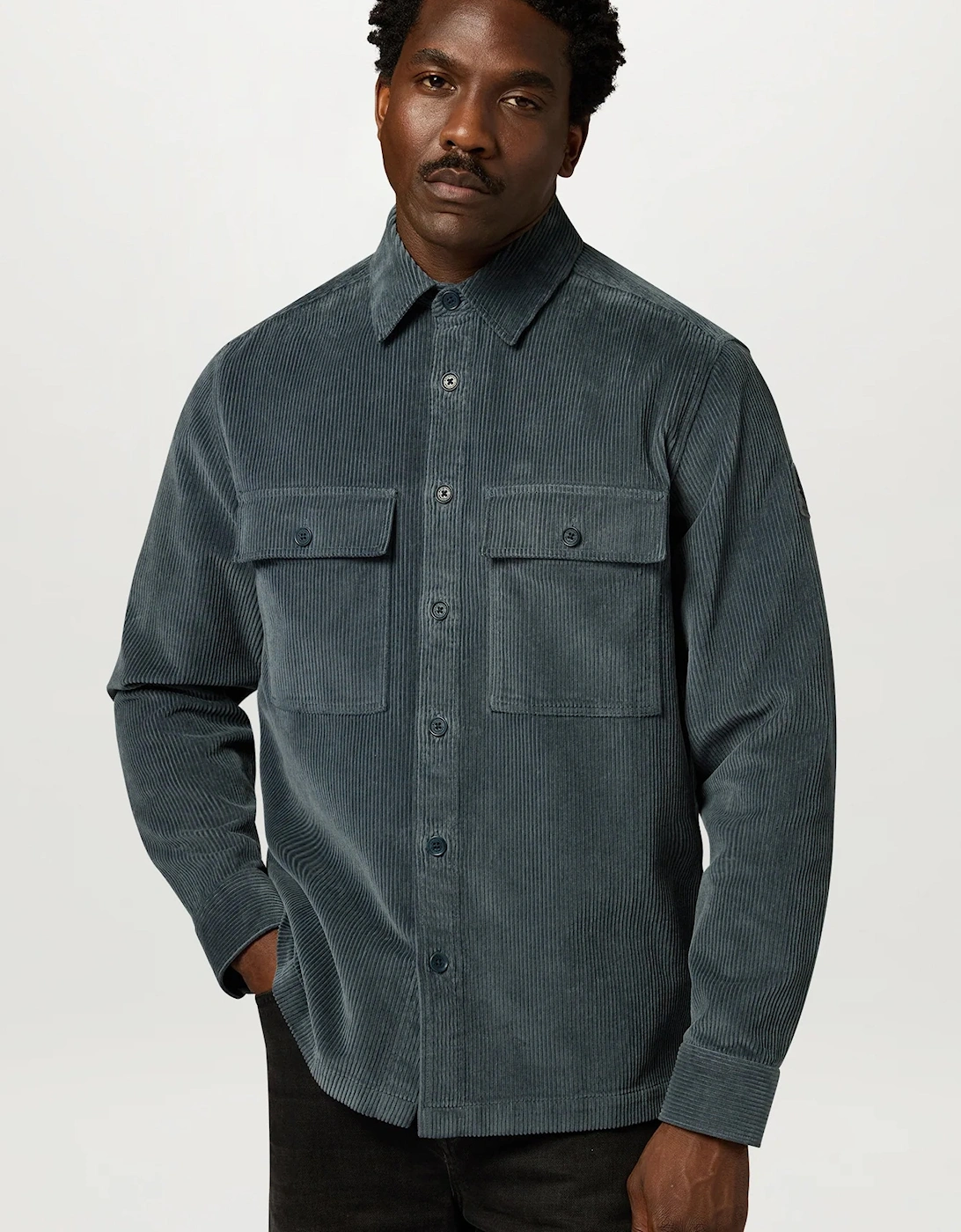 Ravine Corduory Overshirt Petrol Blue
