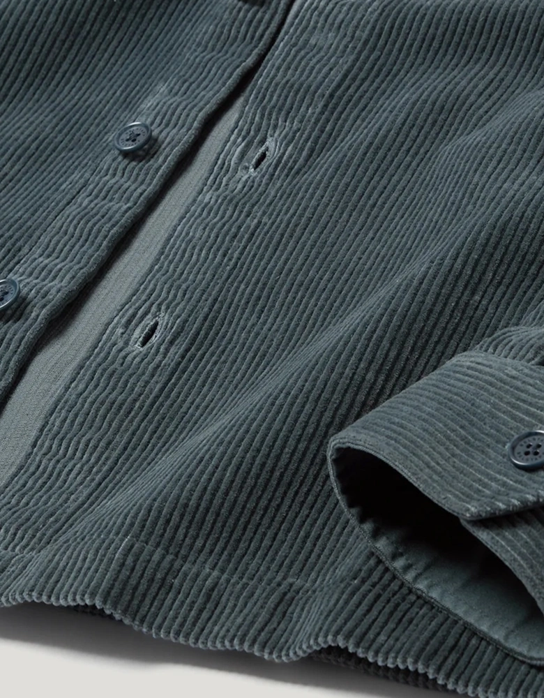 Ravine Corduory Overshirt Petrol Blue