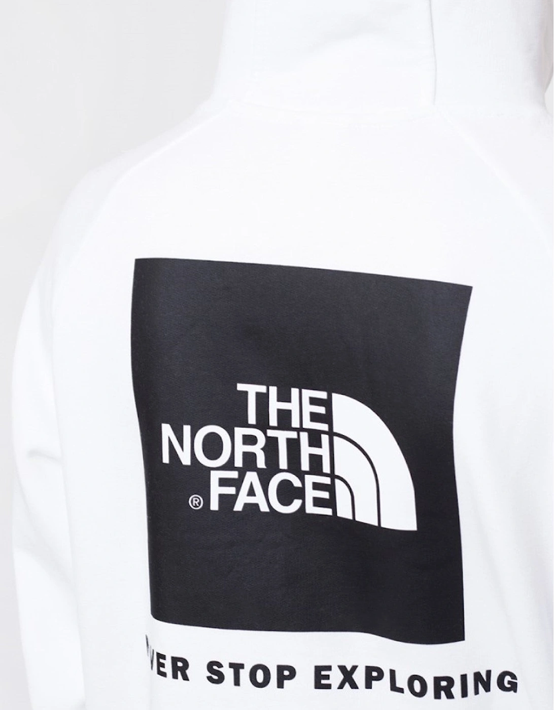 The North Face Raglan Red Box Hoodie in White