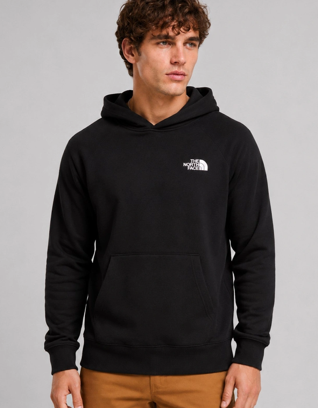 The North Face Raglan Red Box Hoodie in Black