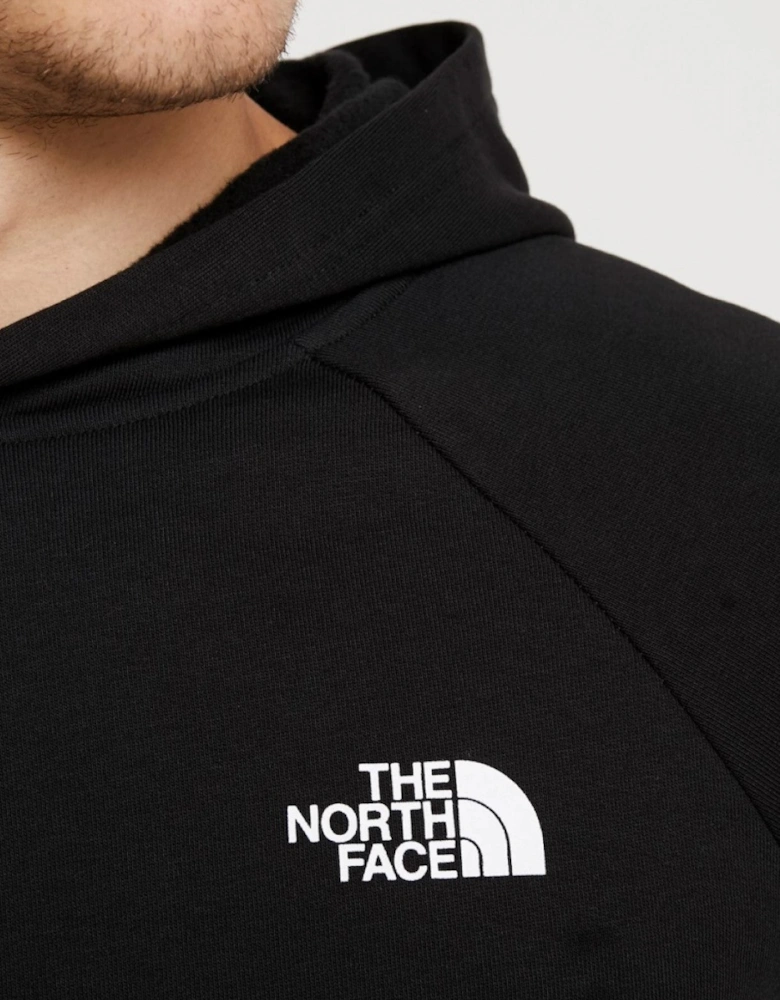 The North Face Raglan Red Box Hoodie in Black