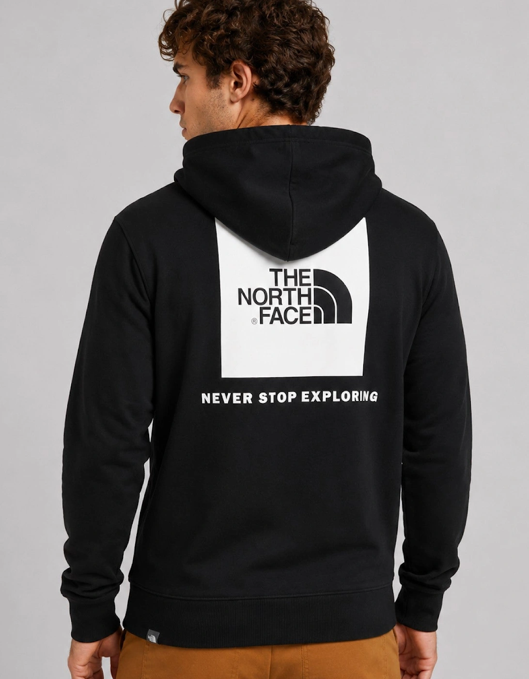 The North Face Raglan Red Box Hoodie in Black