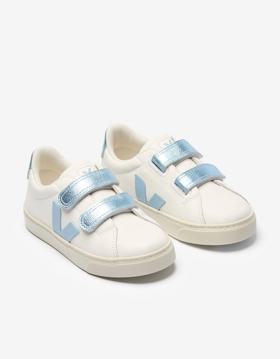 Veja Kids Leather Small Esplar Trainers in White
