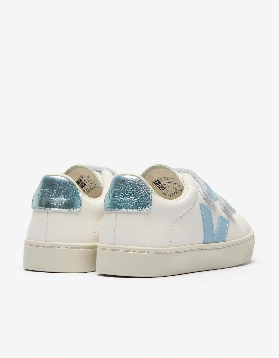 Veja Kids Leather Small Esplar Trainers in White