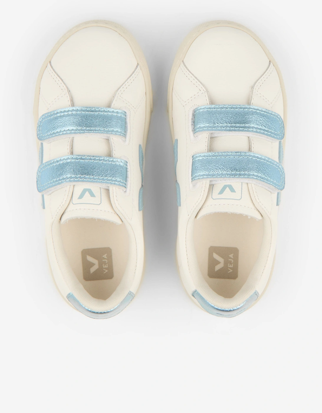 Veja Kids Leather Small Esplar Trainers in White