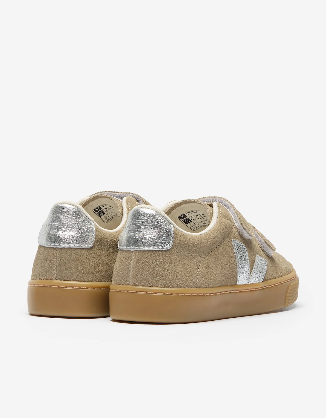 Veja Kids Suede Small Esplar Trainers in Beige