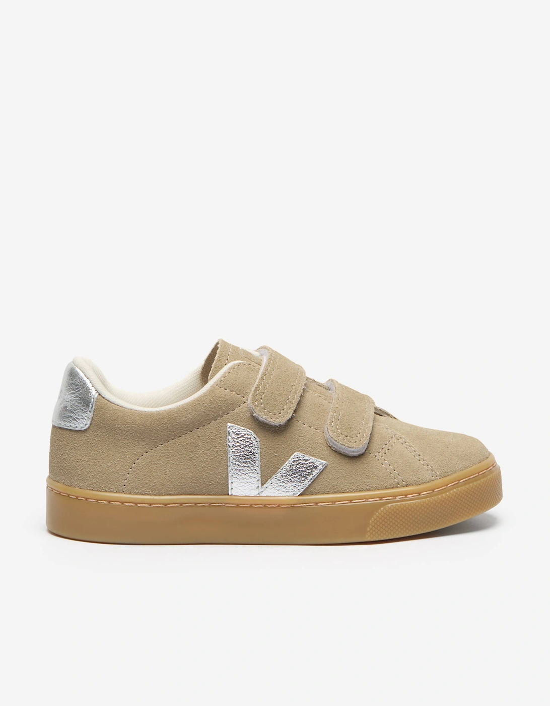 Veja Kids Suede Small Esplar Trainers in Beige