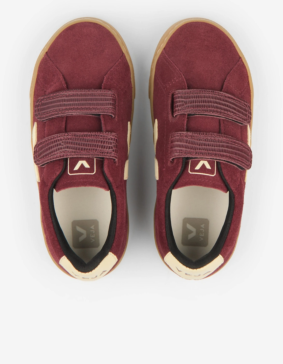 Veja Kids Suede Small Esplar Trainers in Red