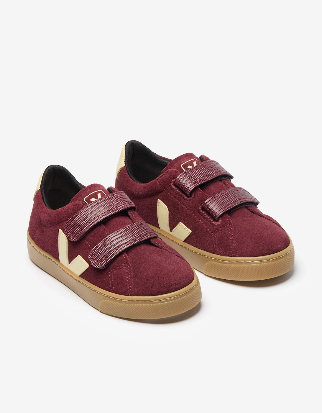 Veja Kids Suede Small Esplar Trainers in Red