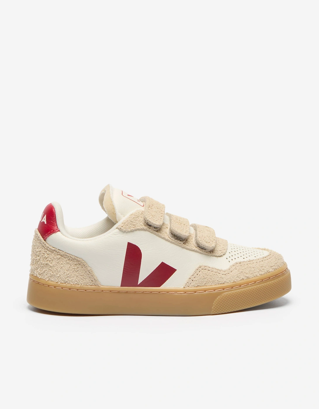 Veja Girl's Veja Kids Leather Small V-90 Trainers in Beige - Cream