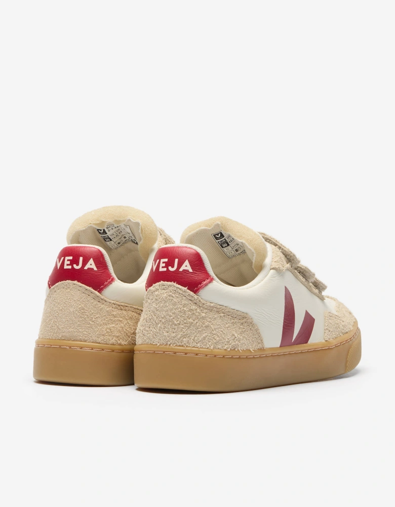 Veja Kids Leather Small V-90 Trainers in Beige