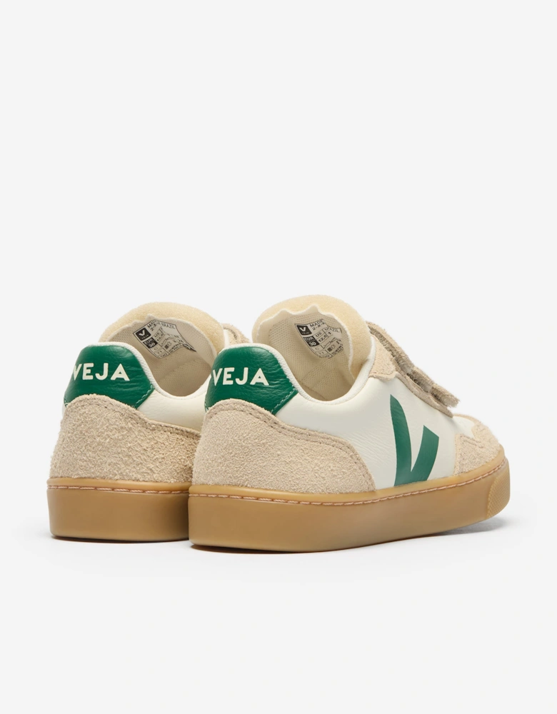 Veja Kids Leather Small V-90 Trainers in Beige